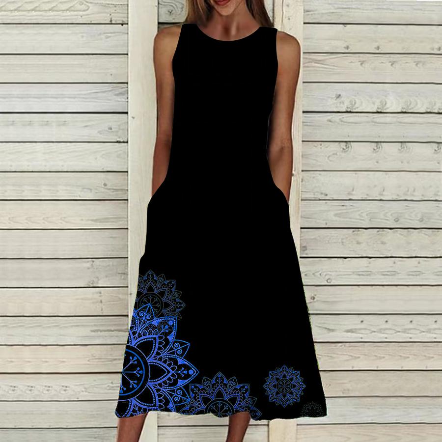 Летнее модное сексуальное платье без рукавов, мягкое повседневное платье с 3D принтом подсолнечника, платье на бретельках без рукавов, летнее платье на подтяжках