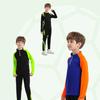 Unisex Adult Kids Soccer Jersey Set Long Sleeve Thickened Fleece Lined Football Uniform Training Match Fall Winter