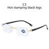 Ultralight Rimless Reading Glasses Women Men Business Anti-Blu-Ray Computer Reading Glasses Presbyopia Reader 1.5 Women