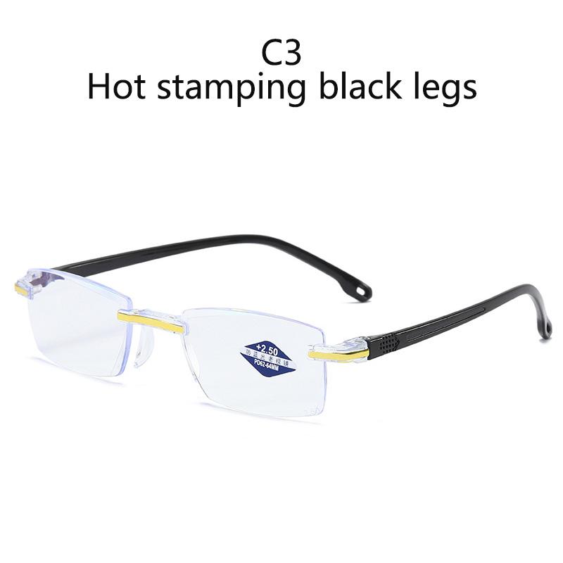 Ultralight Rimless Reading Glasses Women Men Business Anti-Blu-Ray Computer Reading Glasses Presbyopia Reader 1.5 Women