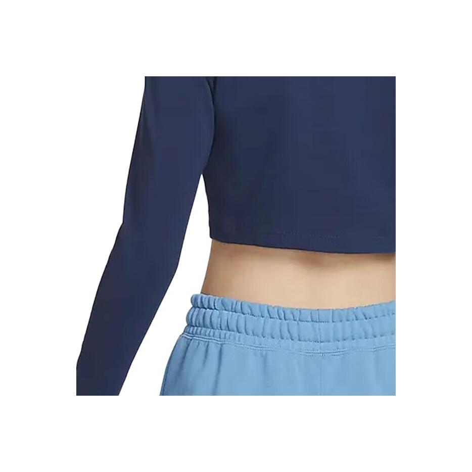 Jordan Flight Logo Print Tight Long Sleeve T-Shirt Women Tops Navy DQ4466-410