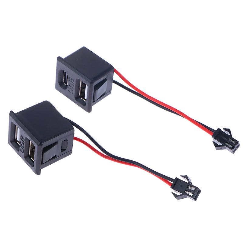 1 шт. двухслойная USB-розетка типа C, гнездо для зарядки лампы, розетка с кабельным разъемом