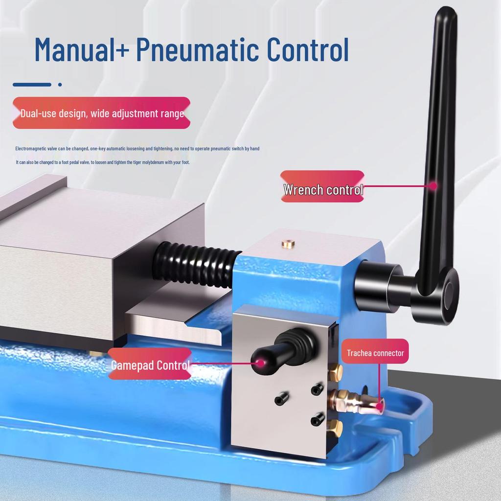 Магнитные прецизионные плоскогубцы для ЧПУ с 6-дюймовыми гидравлическими тисками