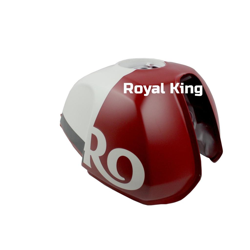 Royal Enfield "White Flame" Petrol Fuel Gas Tank For Scram 411