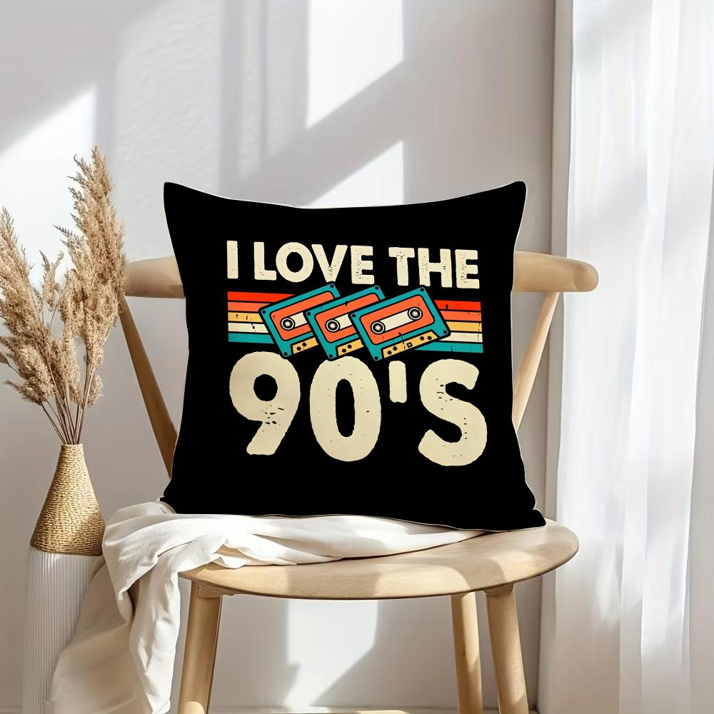 Retro Cassette Tape Cushion Cover Soft Plush Throw Pillow Cover DoubleSided Decorative Cushion Case Sofa Bedroom Home Decor