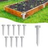 10pcs Sleeper Stakes,Fence Post Stakes Anchors Ground Spikes, Metal Stake For Ground,Raised Garden Bed,Wooden Garden Edging Border