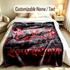 Decorative Artwork Theme Custom Blanket Personalized Name & Text Customized Soft Warm Throw Blanket Home Decor
