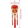 Lucky Bag Shape Chinese New Year Decoration with Tassel Traditional Design Spring Festival Pendants Glitter Sequins Widely Use
