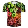 Summer Fashion Personality Fruit and Vegetable Graphic T Shirts For Men Trend Casual Fun Harajuku Printed O-neck Short Sleeve