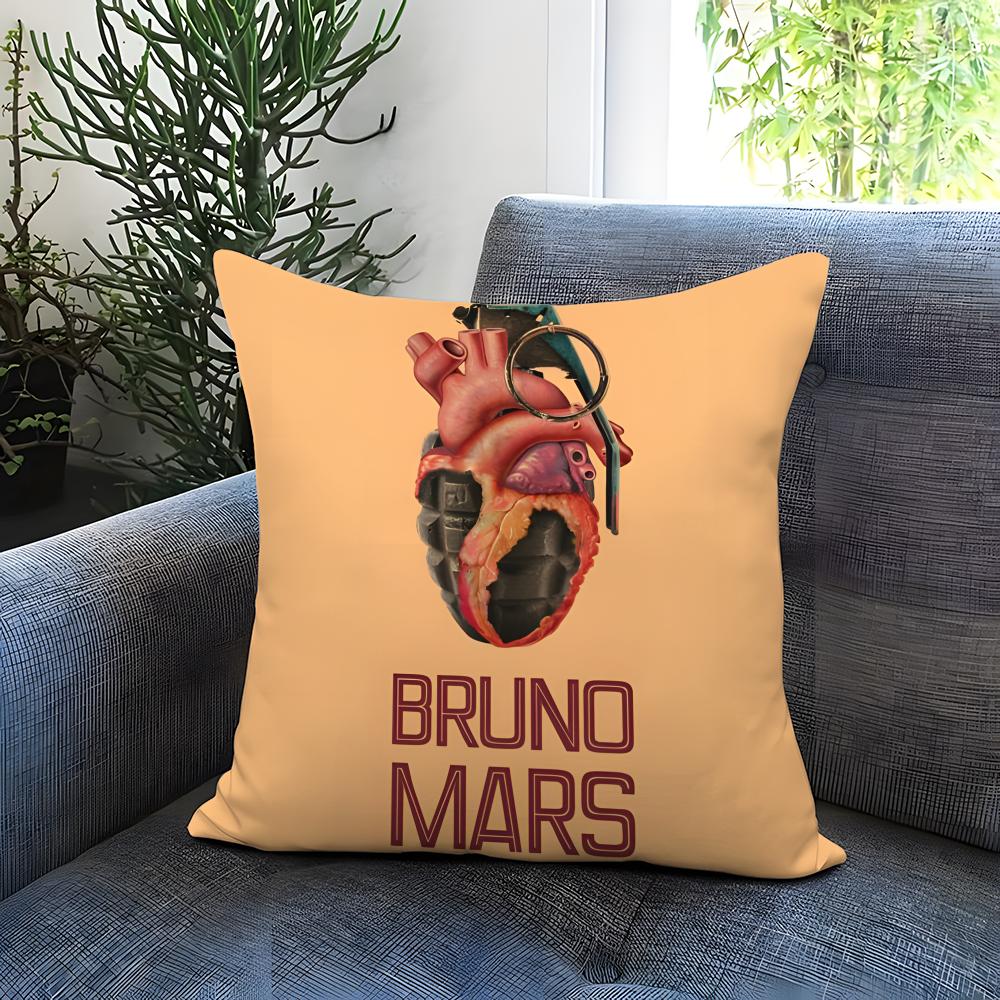 Popular Bbruno Marses Cushion Cover Comfortable Reversible Pillow Cover Ideal for Car Sofa Bedroom Beyond