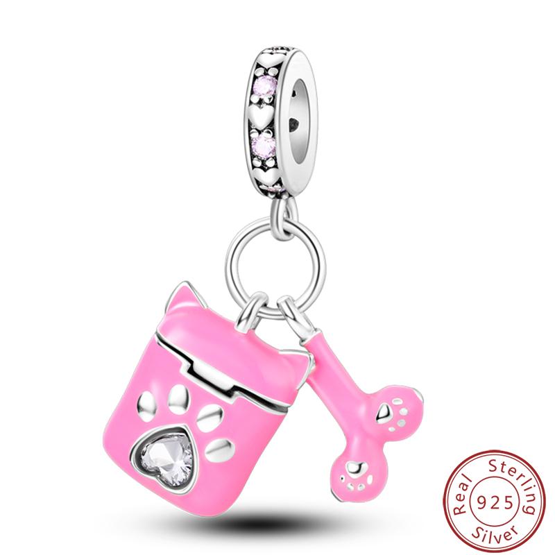 Милая серия «Кошка и собака» Медные шармы «Луна», «Бабочка», «Отпечаток лапы» 3 мм Сделай сам Изготовление изящных ювелирных изделий Подарки