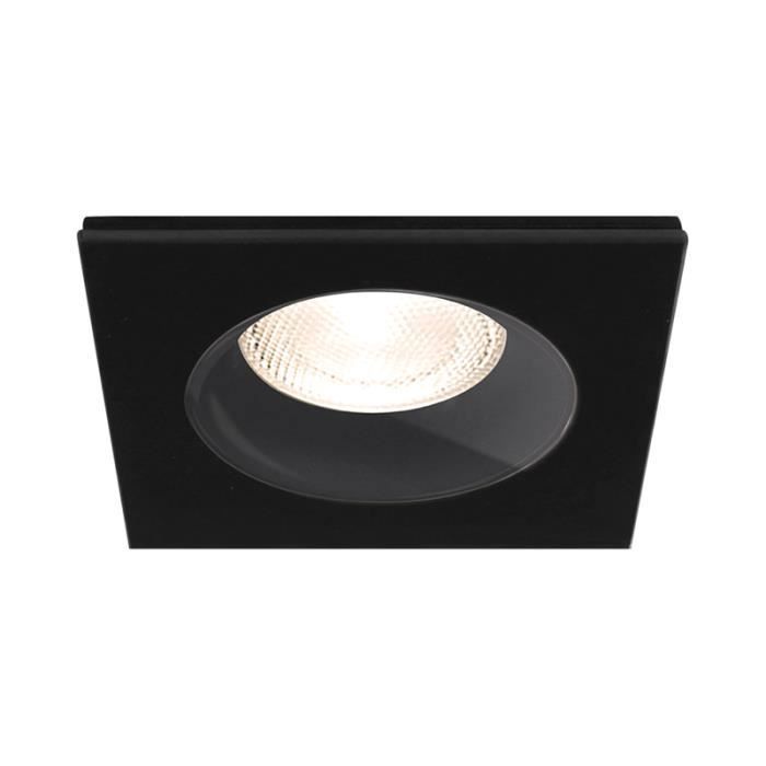 Set of 10 Black Square Recessed Spotlight Brackets IP54
