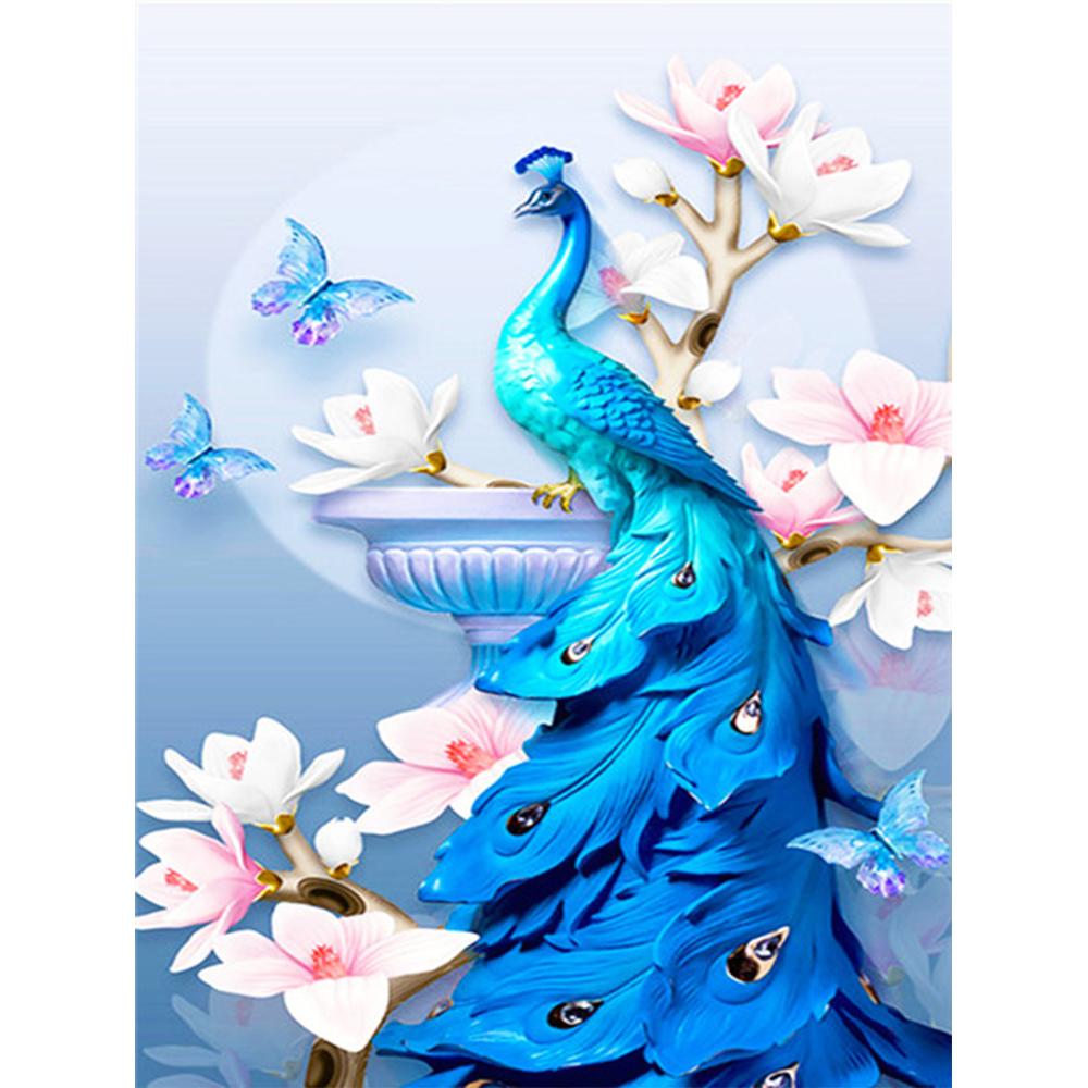 DIY Diamond Painting Kit Animal Diamond Embroidery Cross Stitch Peacock Pictures Of Rhinestones Mosaic Decortion