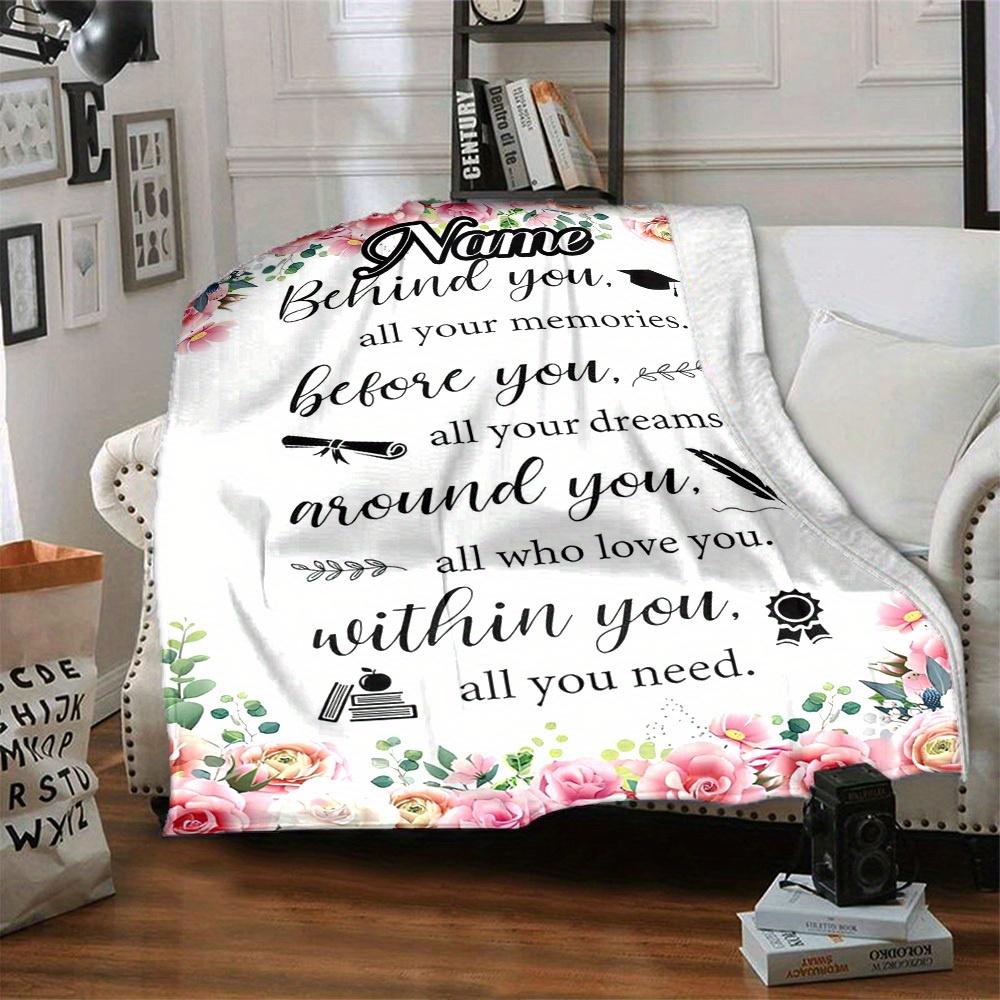 Home Customization Blankets Graduation Memories Dreams Love Need Comfortable Soft Lightweight Multipurpose Blanket For Picnics Couches Offices Beds