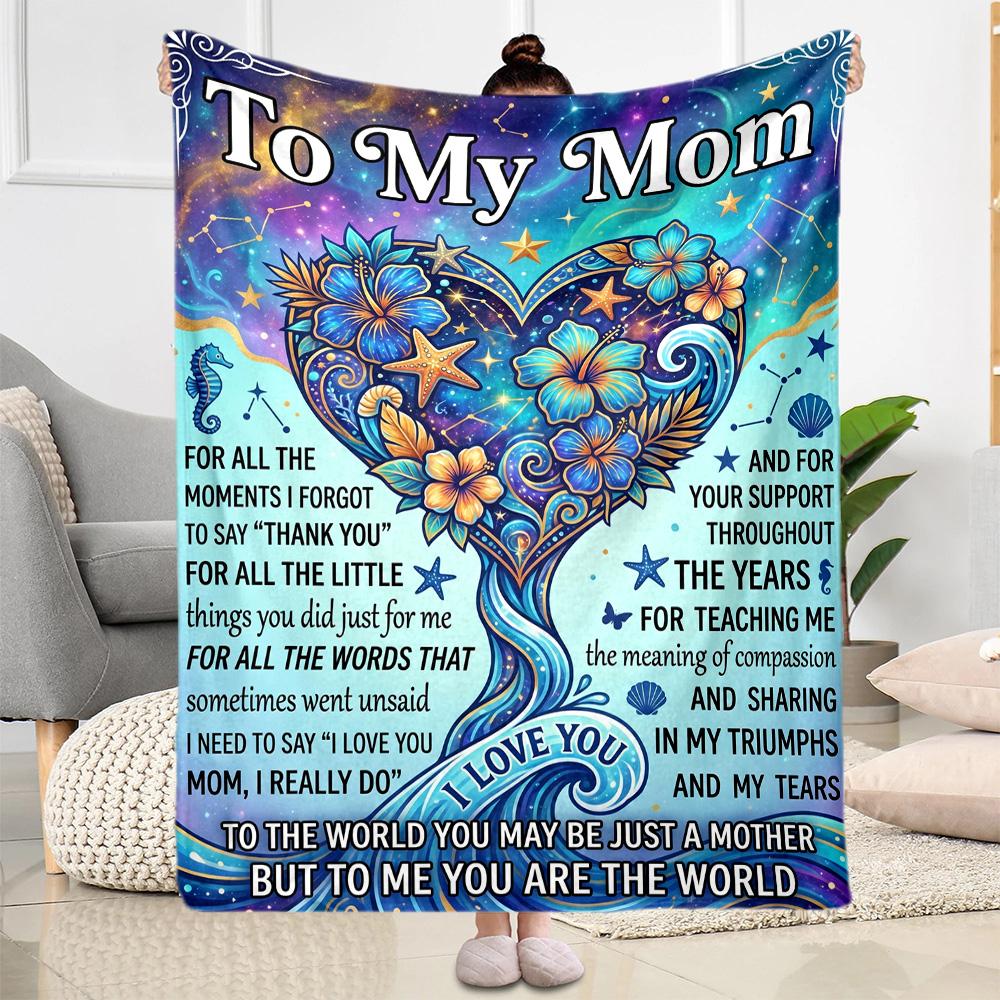 Love In Every Stitch Flannel Blanket-Soft and Suitable for Sofas,Beds,Offices,Travel,All Seasons,Great Gift for Holidays and Birthdays.