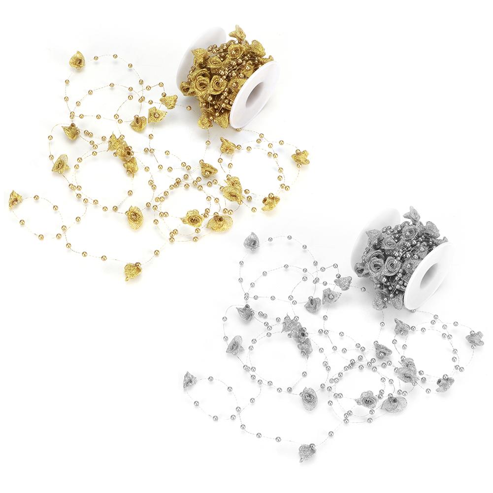 10 м искусственный жемчуг, бусины, цепочки, лента, роза, нить, бисерная линия, аксессуары для одежды, сделай сам, мате