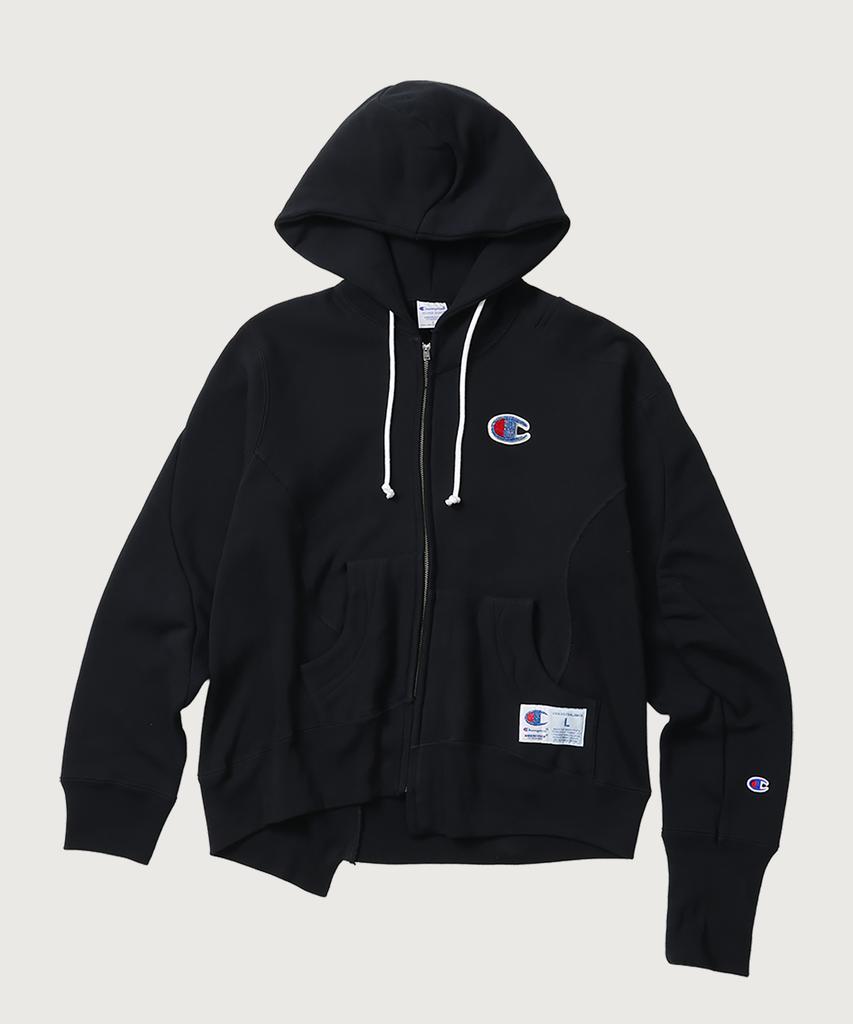 Champion X Undercover Reverse Weave Structured Zip-Up Hoodie Black