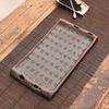 Retro Home Dry Tea Tray Rough Ceramic Retro Old Rock Mud Tea Tray Kung Fu Tea Set Ceramic Tray Tea Table Desktop Rectangular