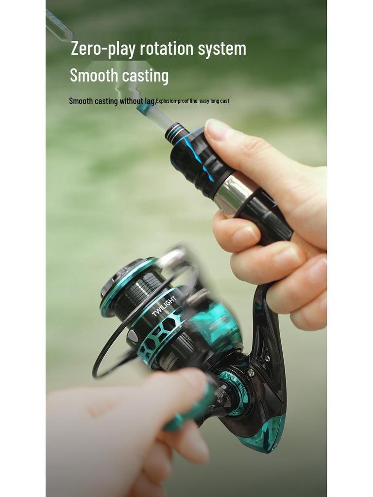 Катушка спиннинговая Haotun Zero-Gap с двойной рукояткой: 5,2:1 Дальний заброс, Ловля кальмара и микрообъектов.