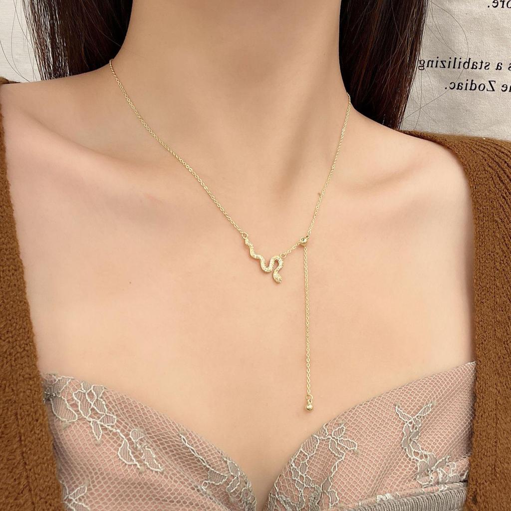 Ожерелье с кисточками Snake Year Limited Edition для женщин - роскошное колье-чокер на ключицу и цепочка для свитера