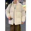 Winter Stand Collar Cotton Coat Men's Solid Color Cotton Coat Men's Coat Couple's Same Style Casual Hong Kong Style Bread Coat Top