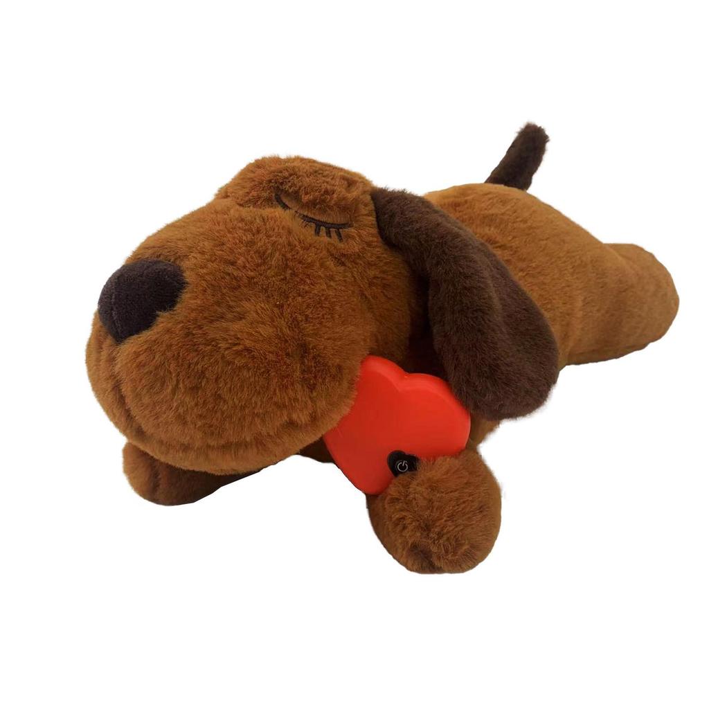Плюшевый компаньон с сердцебиением для питомцев при тревоге - Успокаивающая интерактивная игрушка для собак и кошек (Вакуумная упаковка)