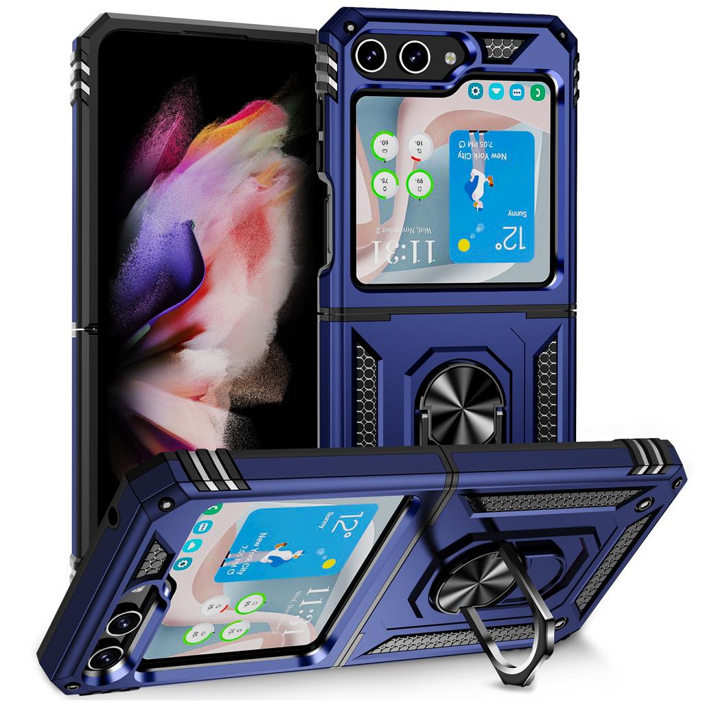 For Samsung Z Flip 7 6 5 4 3 Flip4 Flip3 Shockproof Folding Armor Case for Samsung Galaxy Z Flip 5 Flip5 5G Stand Holder Ring Cover