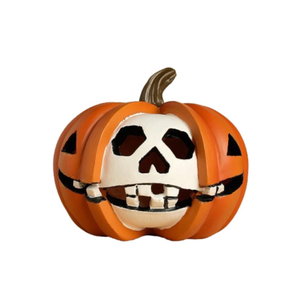 Realistic Halloween Pumpkin Figurine Resin Mini Halloween Ornaments Thanksgiving