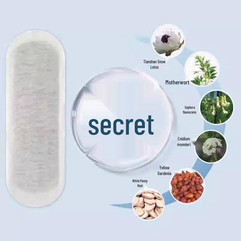 Гигиенические прокладки Huang Muxin Herbal Snow Lotus из чистого хлопка для интимной гигиены женщин