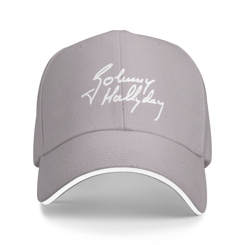 Custom French Rock Legend Johnny Hallyday Baseball Cap for Unisex Women Breathable Dad Hat Streetwear