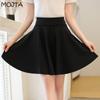 Женские шорты больших размеров, юбки, плиссированная юбка с высокой талией, женская элегантная юбка