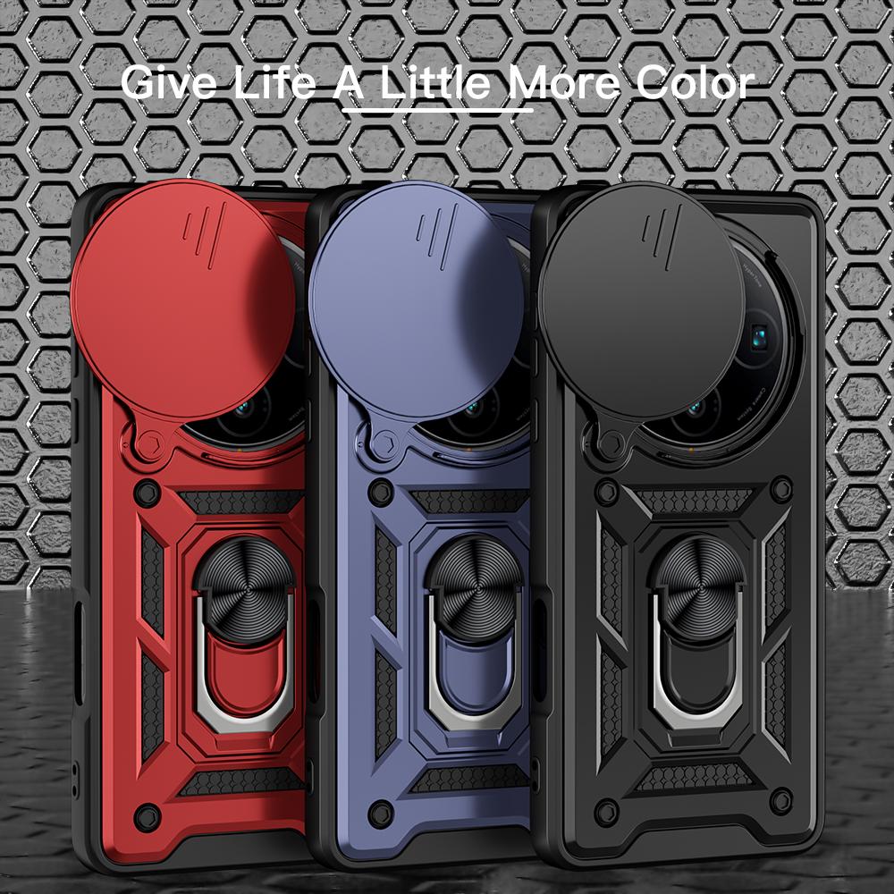 KEYSION Противоударный защитный чехол для OPPO Find X8 Pro 5G Slide Camera Защитное кольцо Подставка для телефона Задняя крышка для OPPO Find X8 Pro
