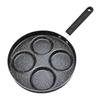 Горшок для жареного яйца с четырьмя отверстиями, без дыма, с антипригарным покрытием, вафельная форма 24 см Мини-многофункциональная сковорода