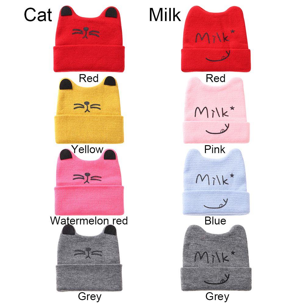 Cartoon Children's Accessories Ladies Cap Warm Gifts Warmer Bonnet Baby Hat Beanie Cap Knitted Hat