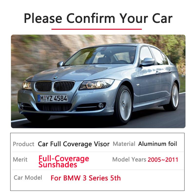 Полный автомобильный солнцезащитный козырек для BMW 3 серии E90 2005 2006 2007 2008 2009 2010 2011 Защита от УФ-излучения Солнцезащитный козырек на лобовое стекло