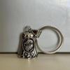 Vintage Zinc Alloy Angel Wings Bell Keychain for Bikers