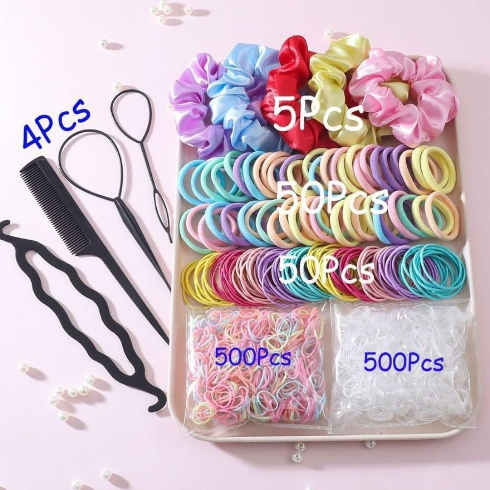 Seamless Hair Accessories Set High Elastic Scrunchies New Ponytail Holders Girls Hair Styling