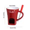 Candle Cup Cheese Chocolate Melting Ceramic Mug with Fork Chocolate Fondue Mug Creative Coffee Mug for Chocolate Cheese Candy