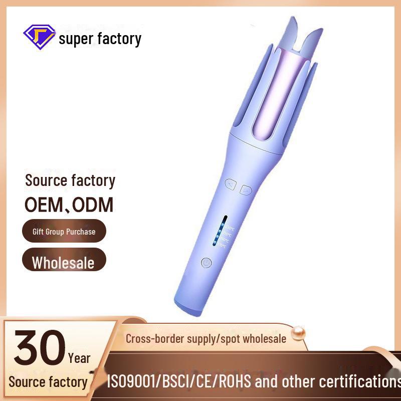 32mm Automatic Curling Iron: Gentle on Hair, Creates Big Waves, Ideal for Home Use, Orange