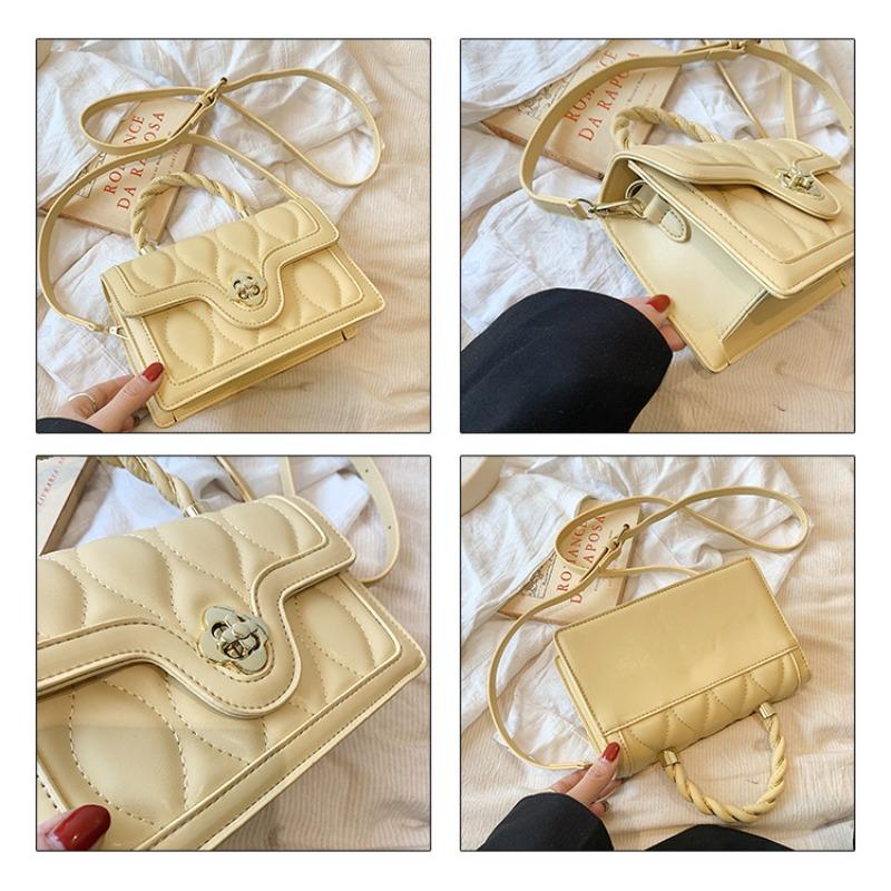 Маленькая и модная ручная маленькая квадратная сумка с нишевым дизайном для женщин. Новая зимняя нишевая сумка 2024 года с текстурой. Сумка через плечо Instagram.