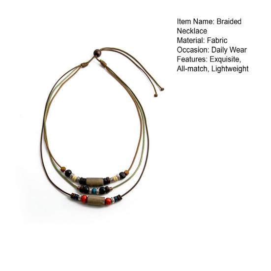 Ожерелье-цепочка, индивидуальное многослойное ожерелье, богемный ретро-свитер в этническом стиле, плетеное ожерелье, ювелирный аксессуар