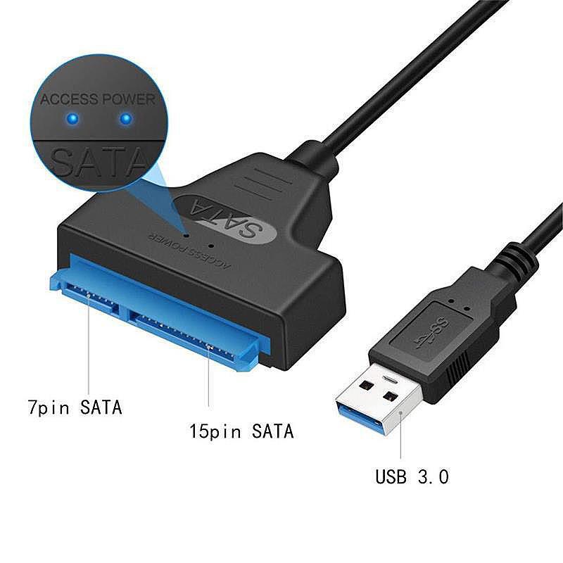 Кабель USB 3.0 SATA 3 Адаптер Sata-USB Поддержка до 5 Гбит/с 2,5-дюймовый внешний жесткий диск SSD HDD 22-контактный кабель Sata III CableAA