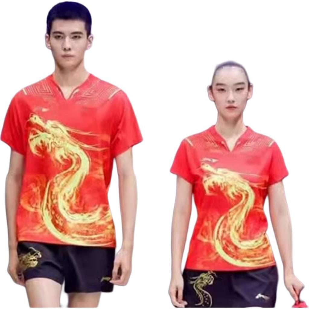 Li-Ning Дышащая быстросохнущая футболка с коротким рукавом Мужские топы AAYL139-1