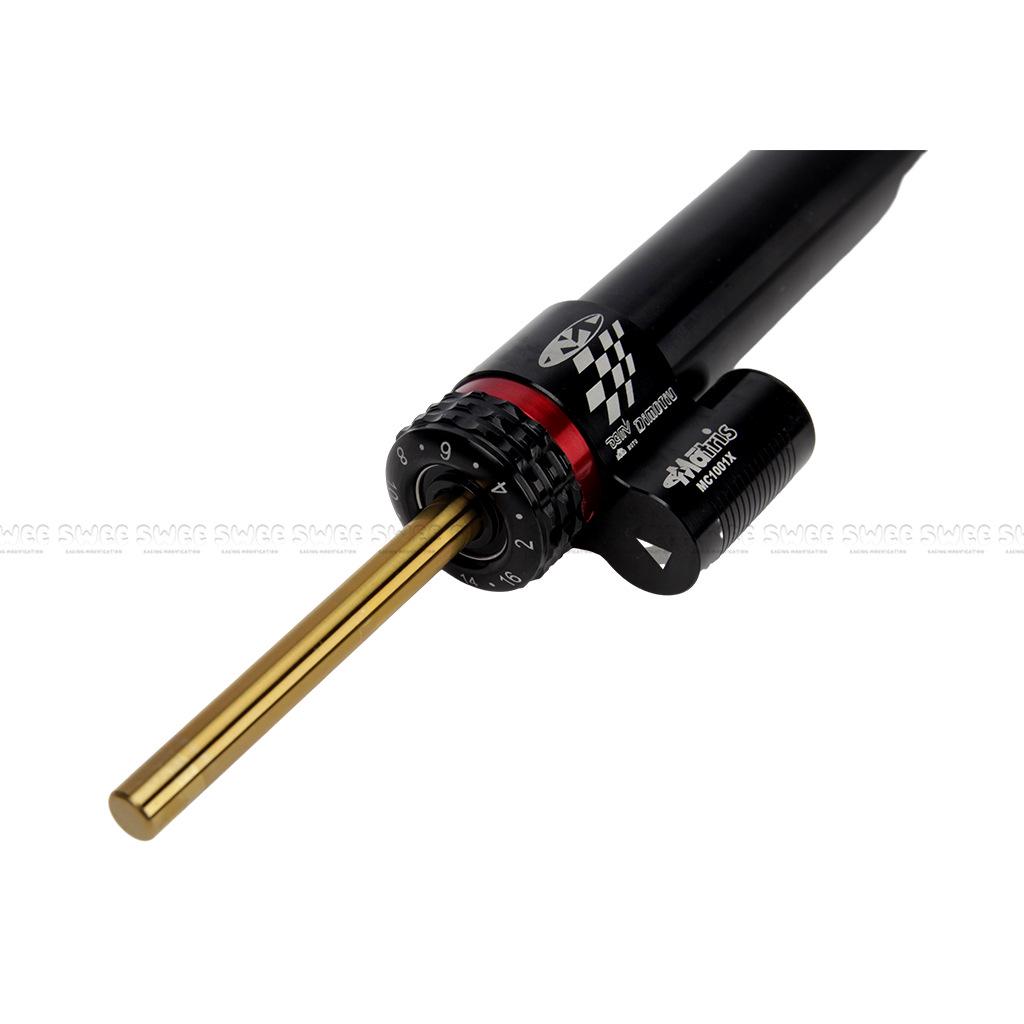 Universal Titanium Adjustable Steering Damper Stabilizer - Anodized Black