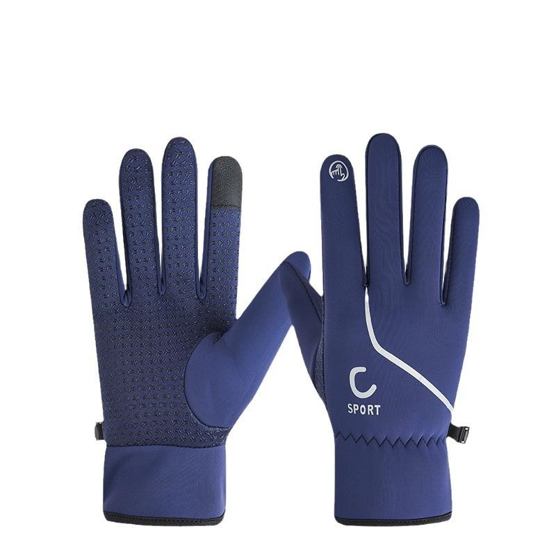 Осенне-зимние перчатки Мужские Лыжные Перчатки для активного отдыха Велосипедные перчатки Плюс Бархатные Теплые Водонепроницаемые Холодные Сенсорные для езды