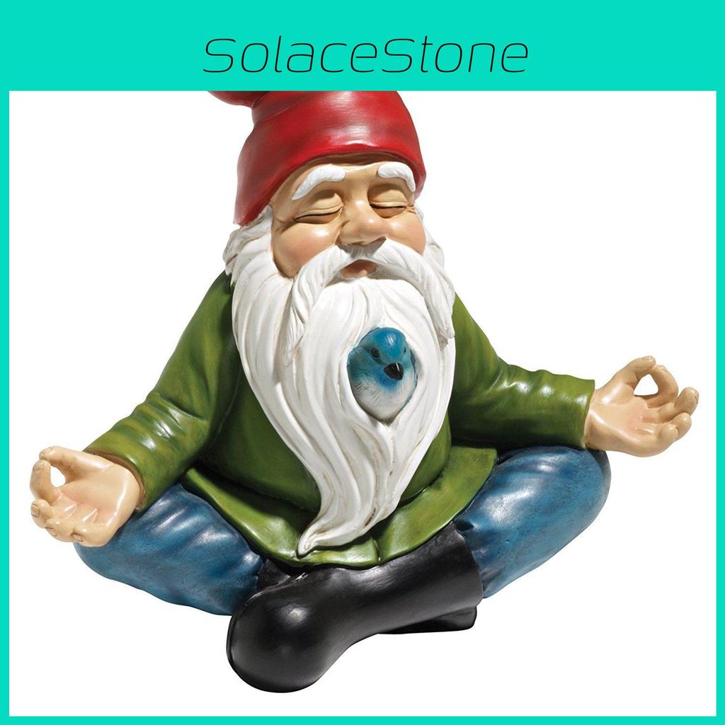 Восхитительная статуэтка бородатого гнома, сидящего с птицей, для декора дома и сада