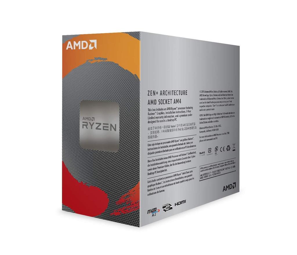 AMD Ryzen 3 3200G with Wraith Stealth Cooler 4 Cores 4 Threads 65W YD3200C5FHBOX 3 Year Warranty 3.6GHz / [product]
