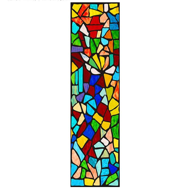 Витражная пленка для окон, непрозрачная матовая защита конфиденциальности, многоразовое съемное покрытие для церковного окна для домашнего декора