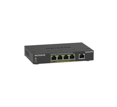 GS305PP совместимый гигабитный неуправляемый коммутатор PoE+ 5 портов