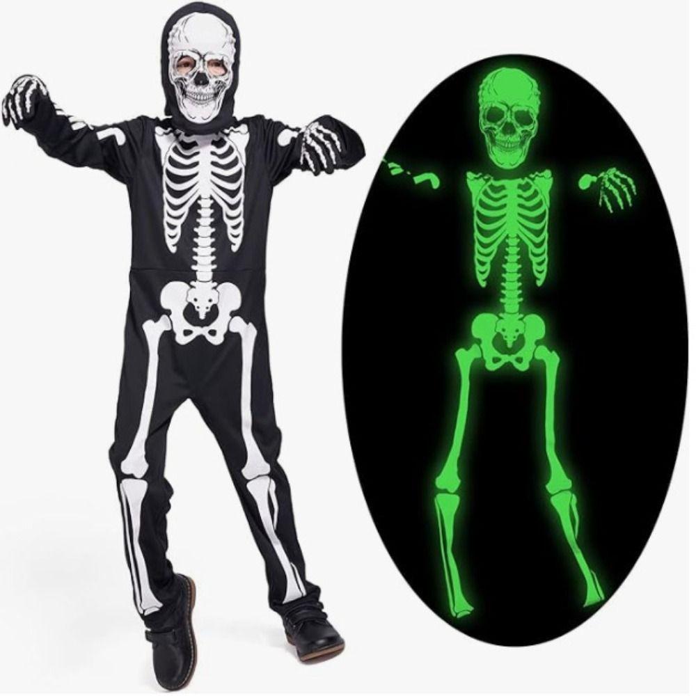 Funny Children's Skeleton Clothes Bones Halloween Cosplay Costumes Creative Skull Costumes Club